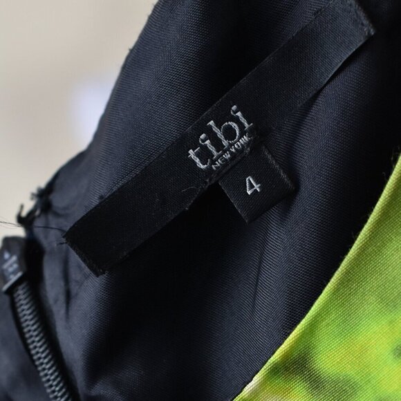 Tibi Athena Colorblock Abstract Floral Dress 4 - Picture 8 of 8